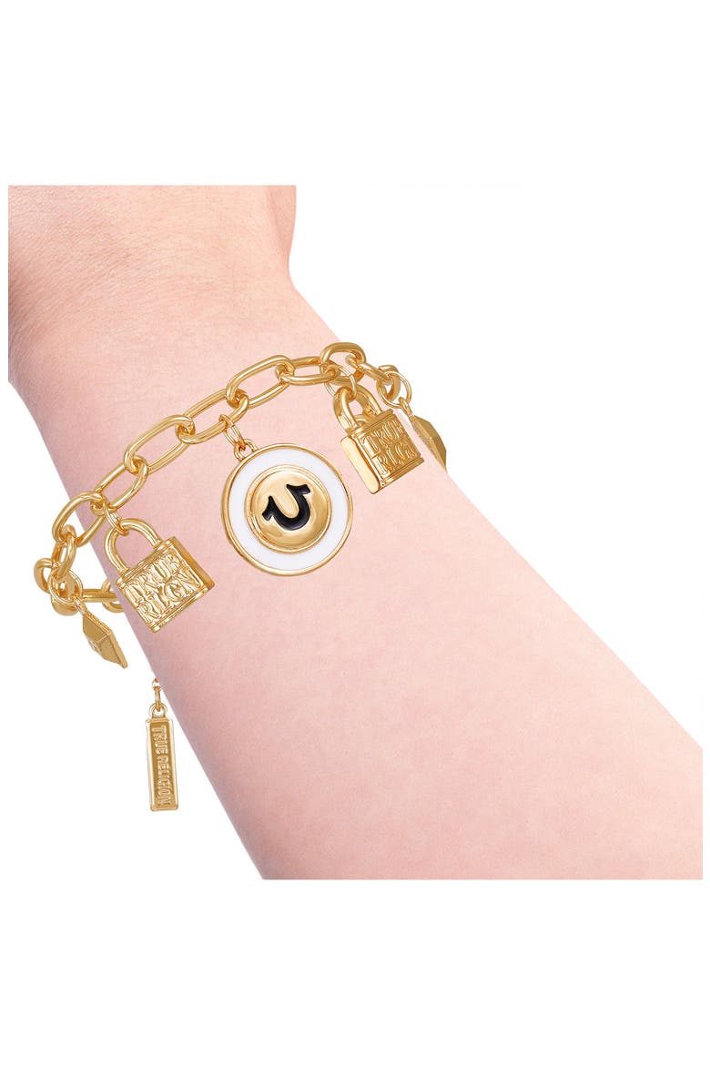 LOGO BRACELET, Alternate, color, GOLDTONE
