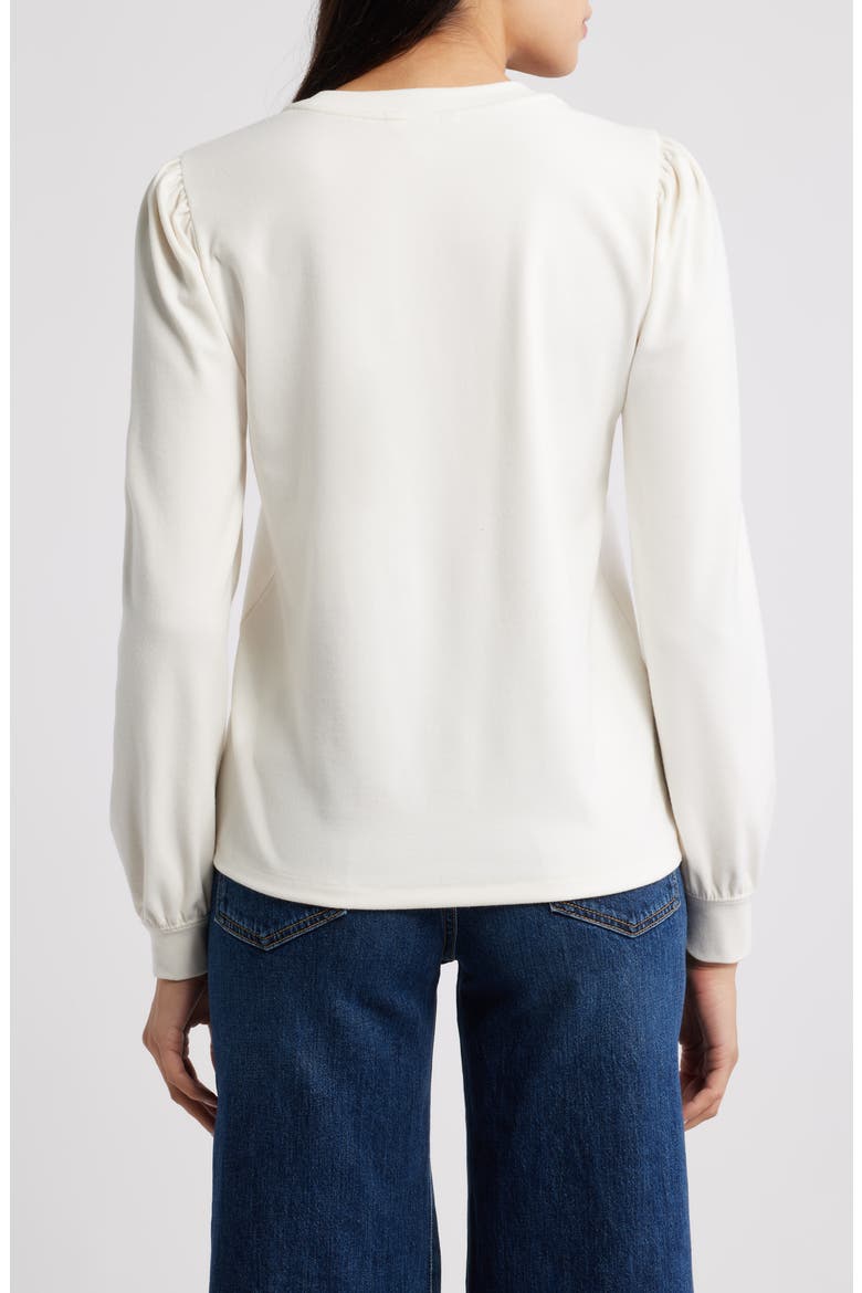 Blouson Sleeve Top, Alternate, color, IVORY PRISTINE