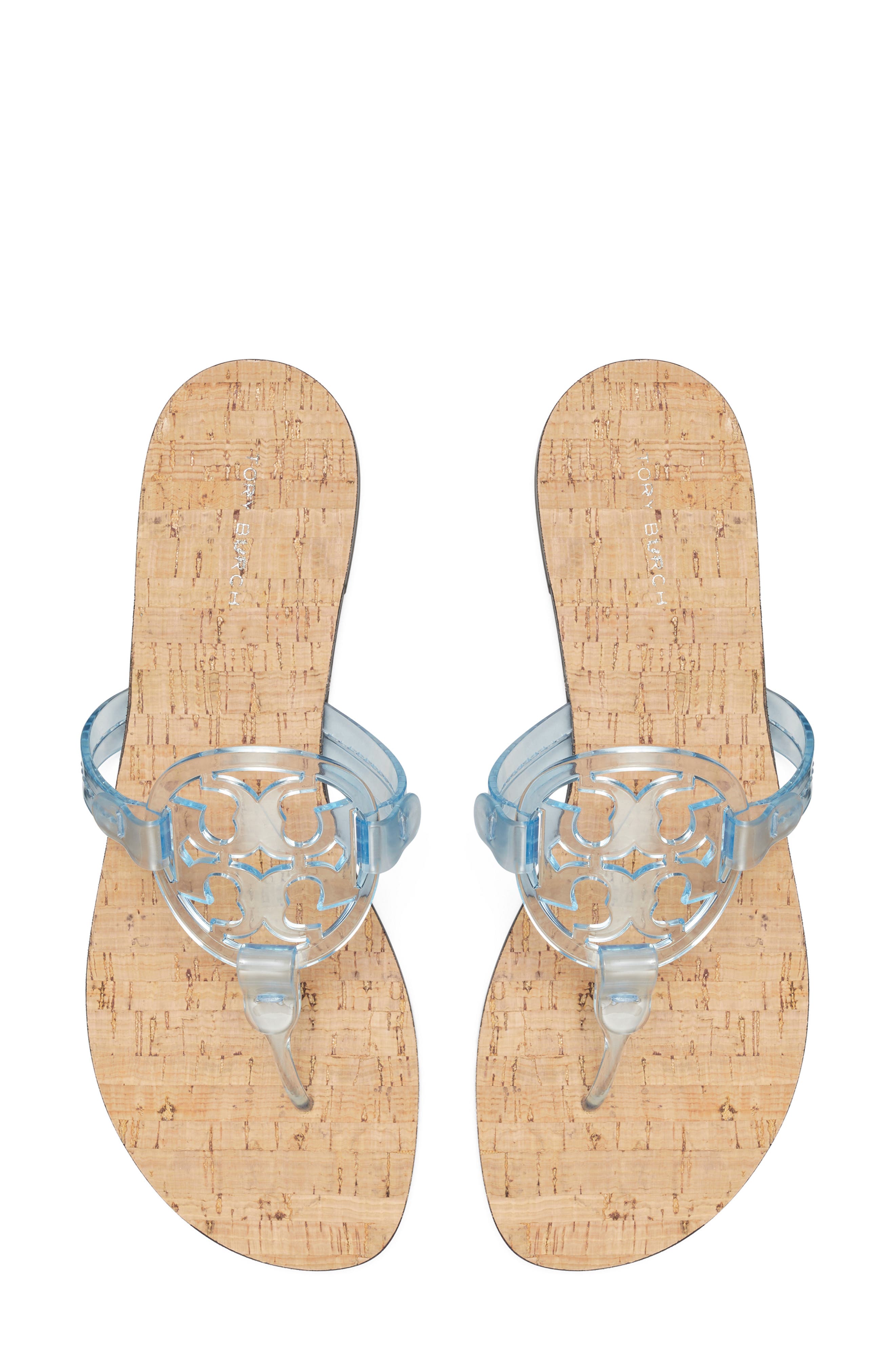 Tory Burch Miller Jelly Thong Sandal, Alternate, color, Pale Blue