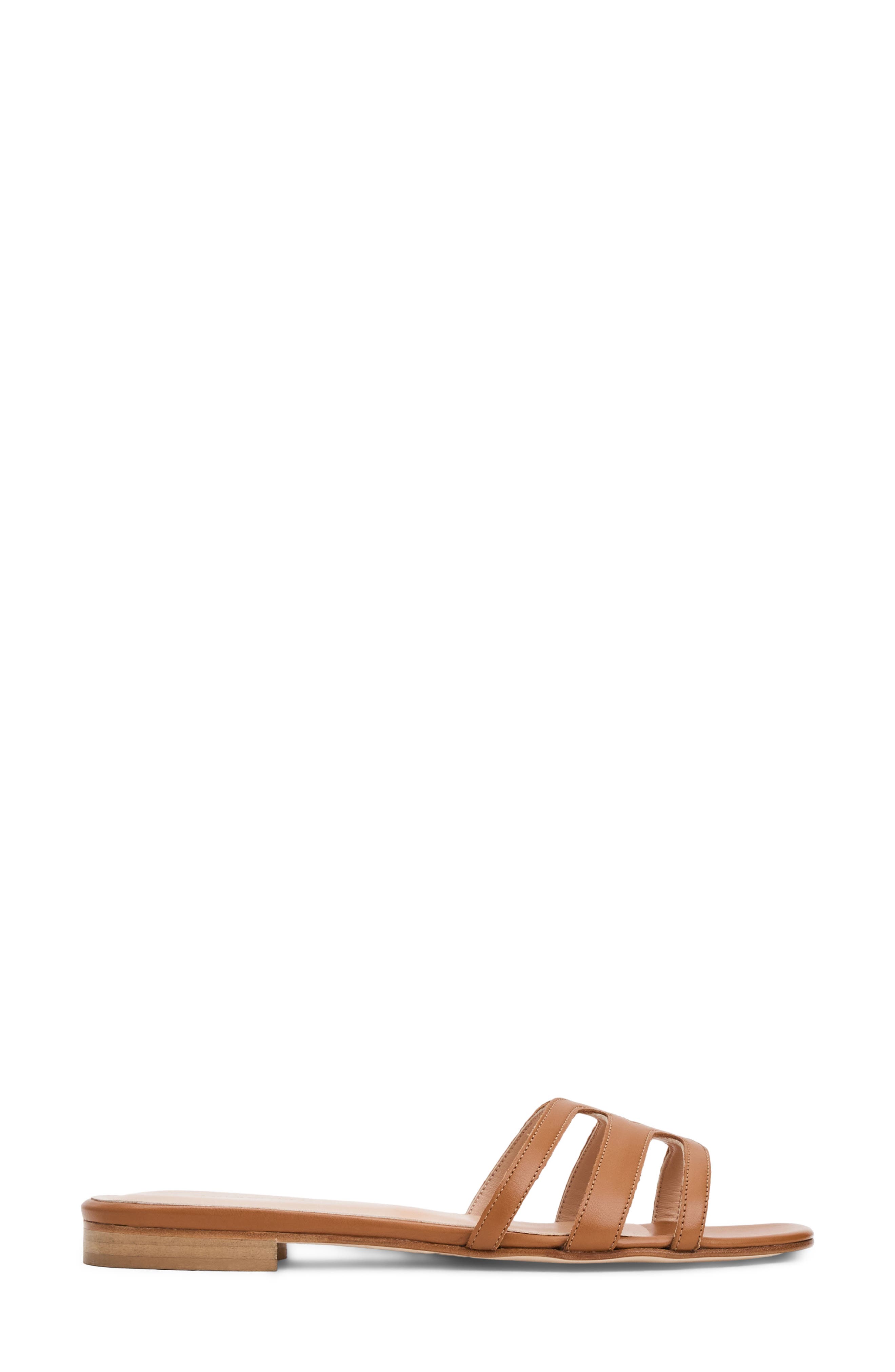 Bruno Magli Flore Slide Sandal, Alternate, color, Cognac Nappa/ Tonal