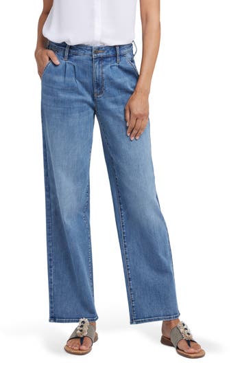 Nydj Relaxed Denim Trousers In Blue