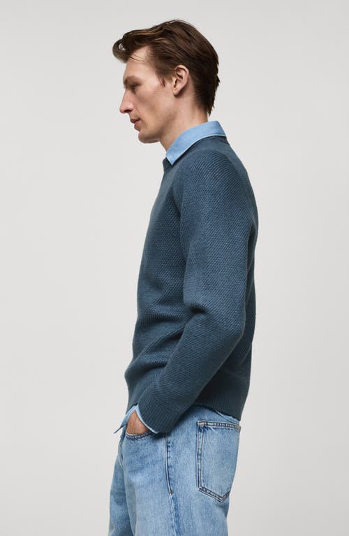 Mango Regular Fit Sweater In China Blue
