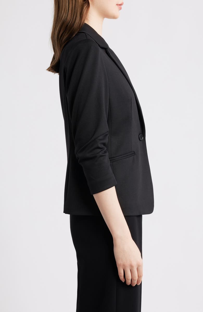 AK ANNE KLEIN One-Button Scrunch Sleeve Jacket, Alternate, color, 