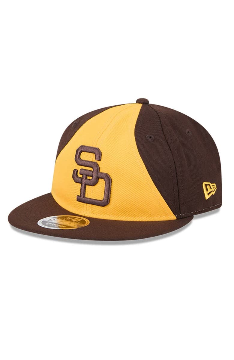 New Era Men
s New Era Brown/Gold San Diego Padres Baseball Hall of Fame Retro Crown 9FIFTY Adjustable Hat, Alternate, color, 