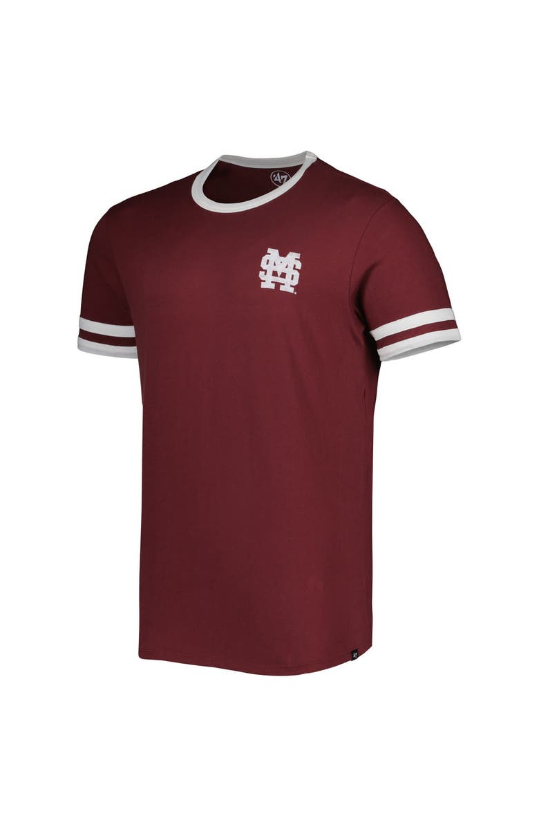 '47 Men's '47 Maroon Mississippi State Bulldogs Otis Ringer T-Shirt, Alternate, color, 