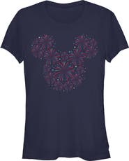 Mickey & Friends Junior's Mickey & Friends Fireworks Logo  Graphic T-Shirt