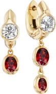 Uniform Object Ruby & Diamond Tusk Drop Earrings