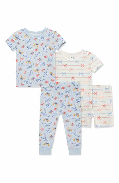 Little Me 2-Pack Bows Stretch Viscose Pajamas Set