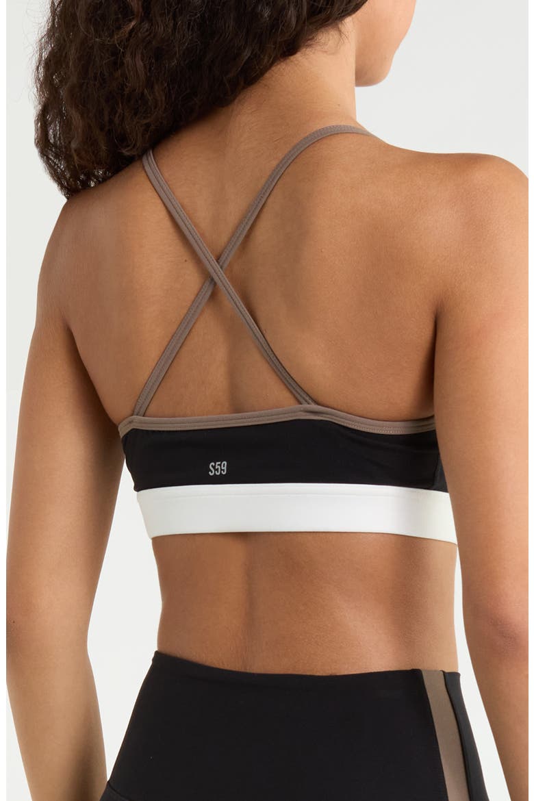 Scottie Airweight Sports Bra, Alternate, color, BLACK/ LENTIL