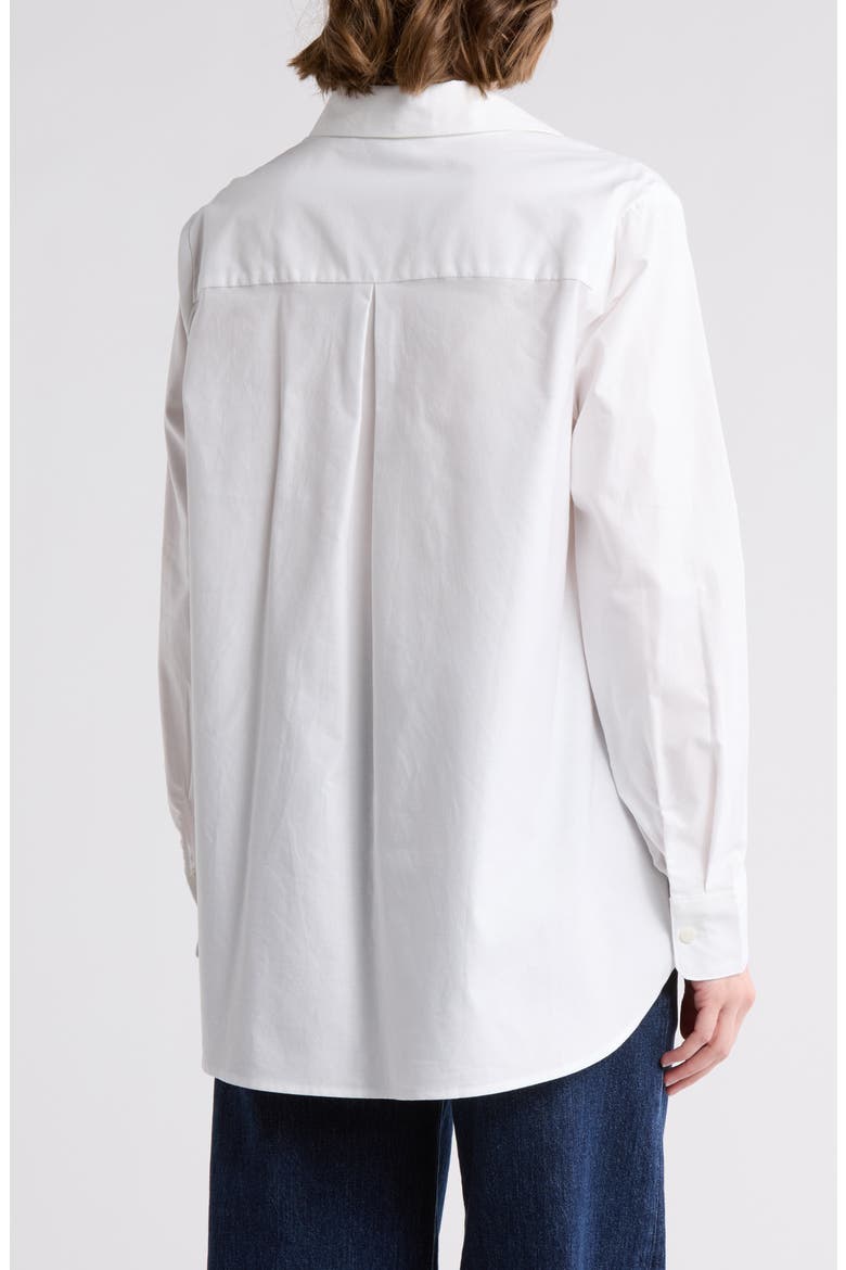 Oxford Boyfriend Button-Up Shirt, Alternate, color, SUMMER WHITE