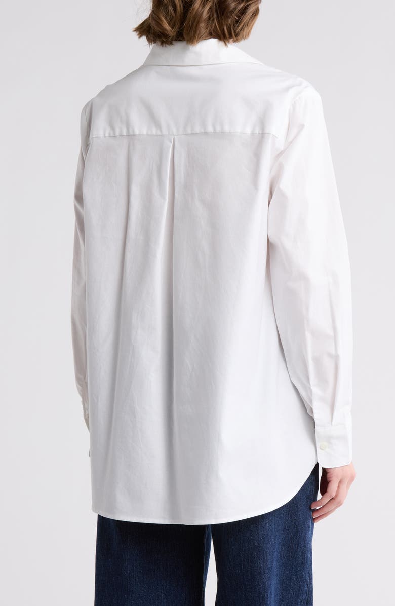 French Connection Oxford Boyfriend Button-Up Shirt, Alternate, color, Summer White