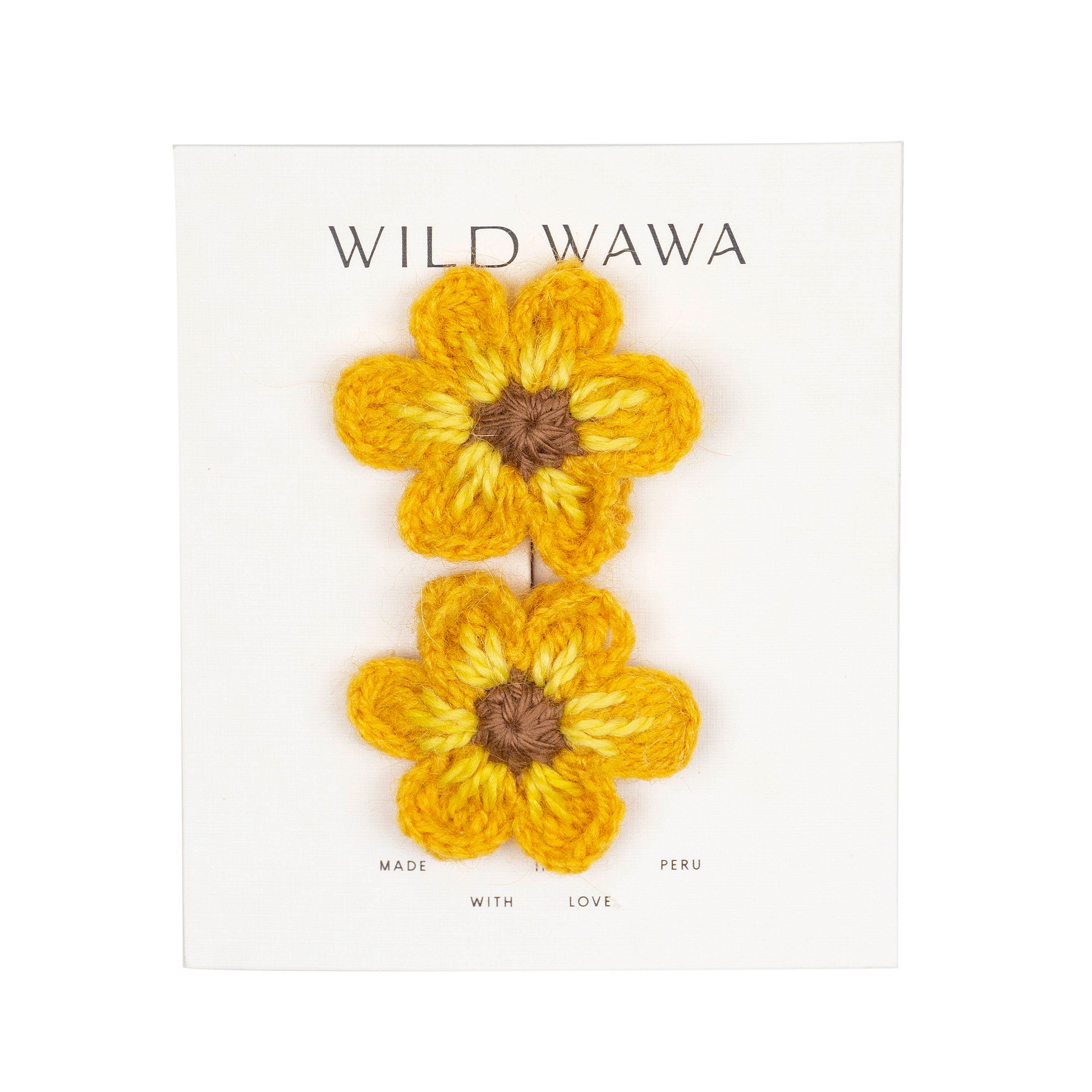 Wild Wawa Crochet Clip Set in Sunflower Field 