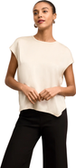 M.M.LaFleur Didion Printed Washable Silk Drape Top
