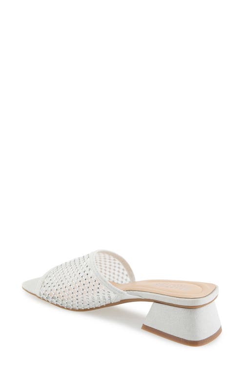 Reaction Kenneth Cole Buenita Slide Sandal In White Crystal Mesh