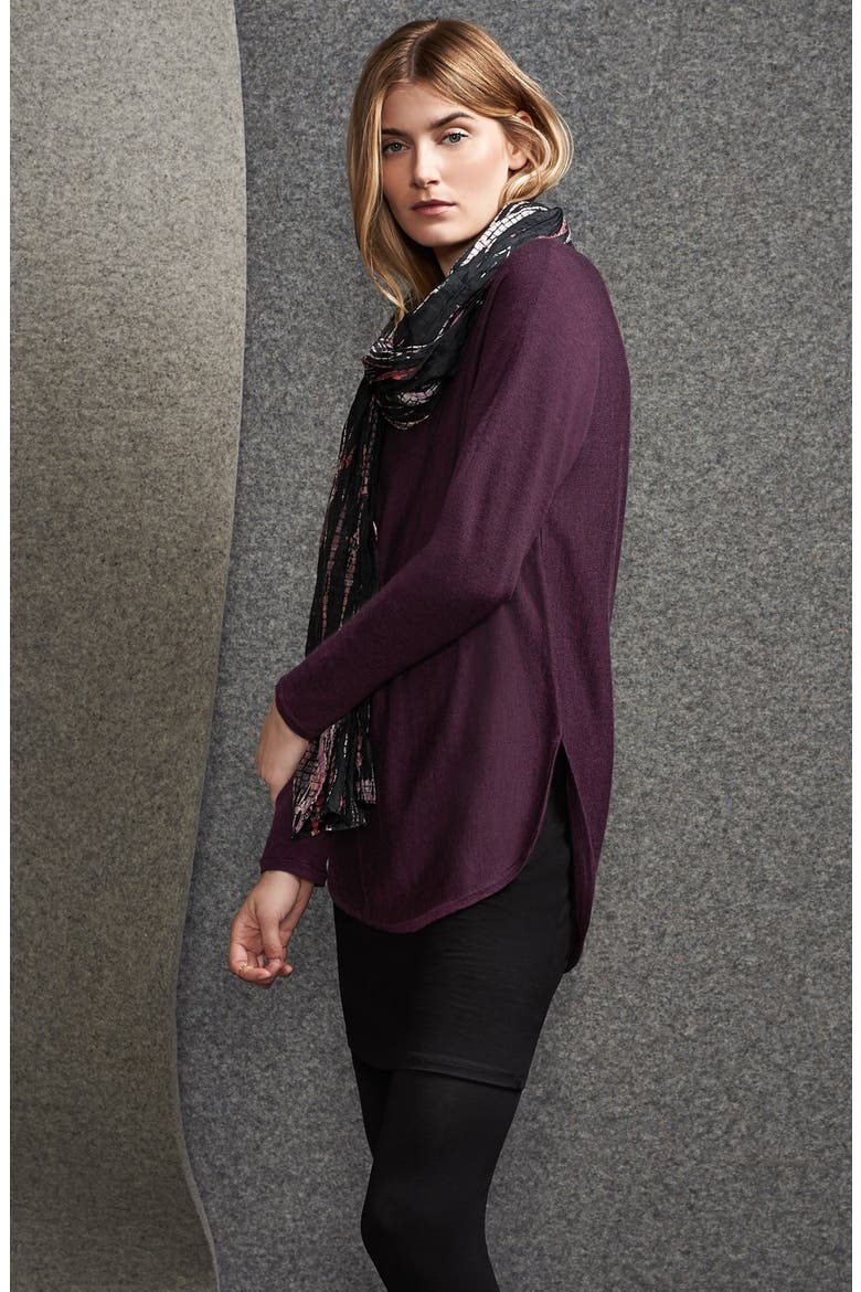 Ballet Neck Merino Tunic, Alternate, color, ASH