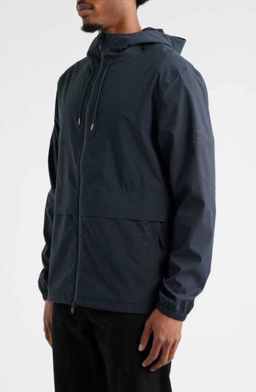 Rains Suva Waterproof Hooded Raincoat In Blue