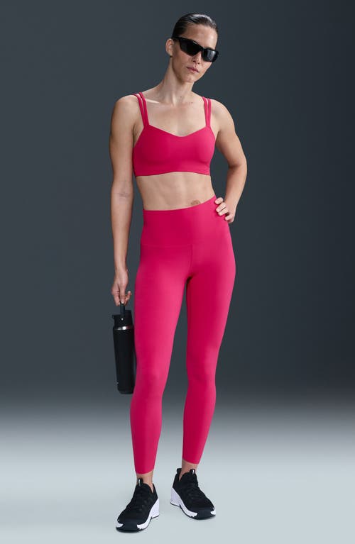 Nike Zenvy Strappy Light-support Padded Sports Bra In Pattern
