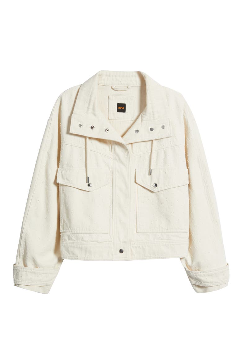 Denim Jacket, Alternate, color, SOFT CREAM
