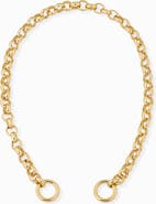 Oradina 14K Yellow Gold Rimini Rolo Connector Bracelet