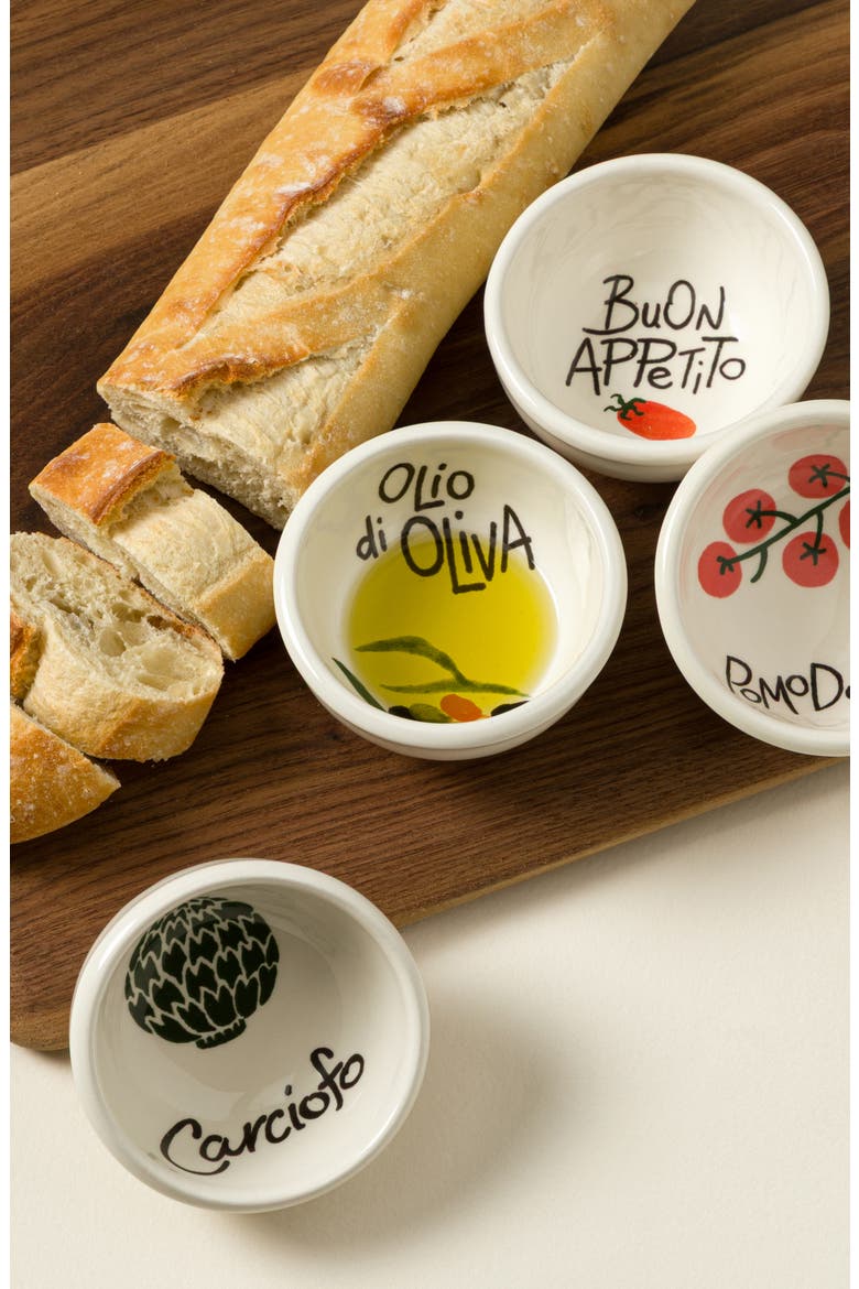 Hand-Painted Italian Dipping Bowls - Set of 4 by Rosanna s Inc, Alternate, color, Multi