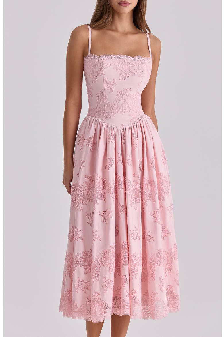 Chloe Broderie Anglaise Party Dress, Alternate, color, PINK