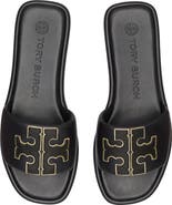 Tory Burch Double-T Leather Sport Slide Sandal
