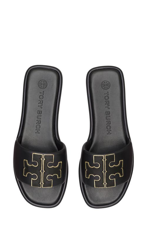 Tory Burch Double-t Leather Sport Slide Sandal In Multi