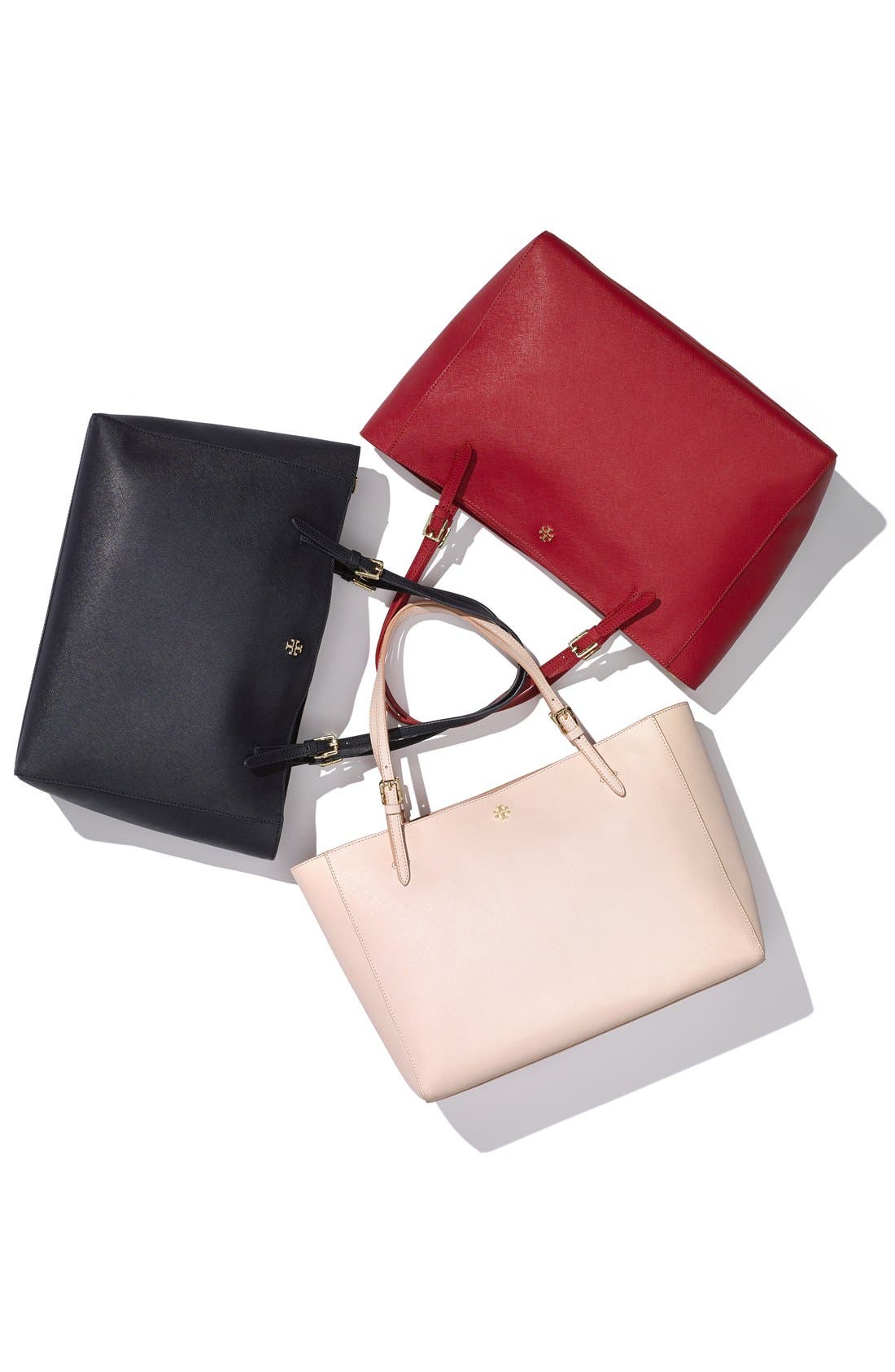 'York' Buckle Tote, Alternate, color, BLACK