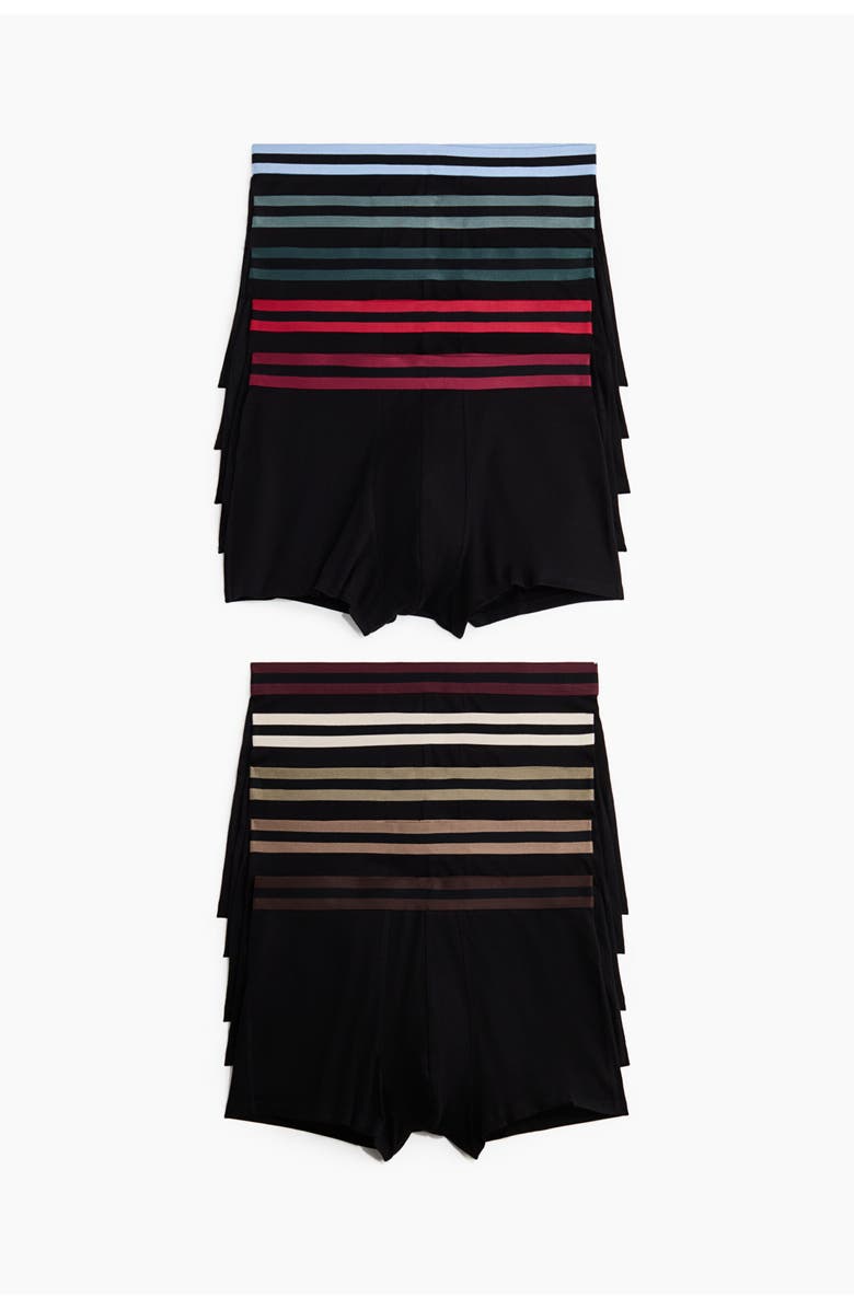 H&M 10-pack Cotton Short Trunks, Main, color, Black/Brown