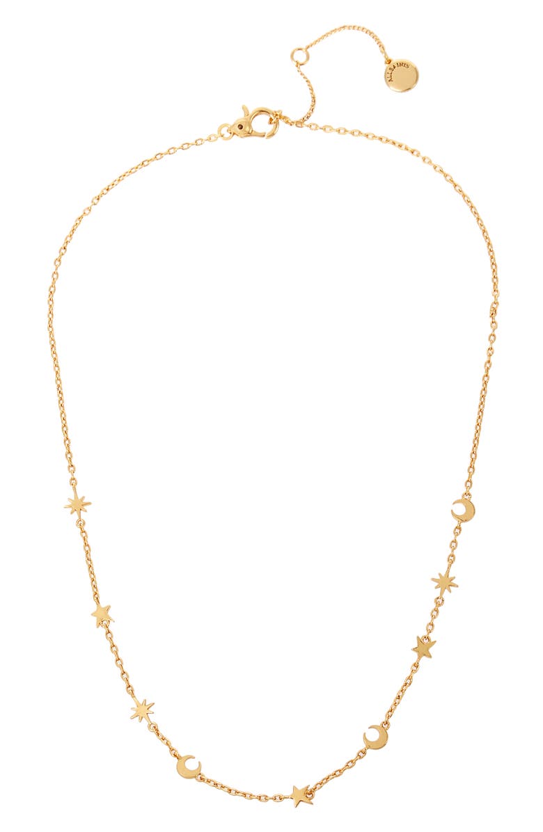 AllSaints Star & Moon Station Necklace, Main, color,