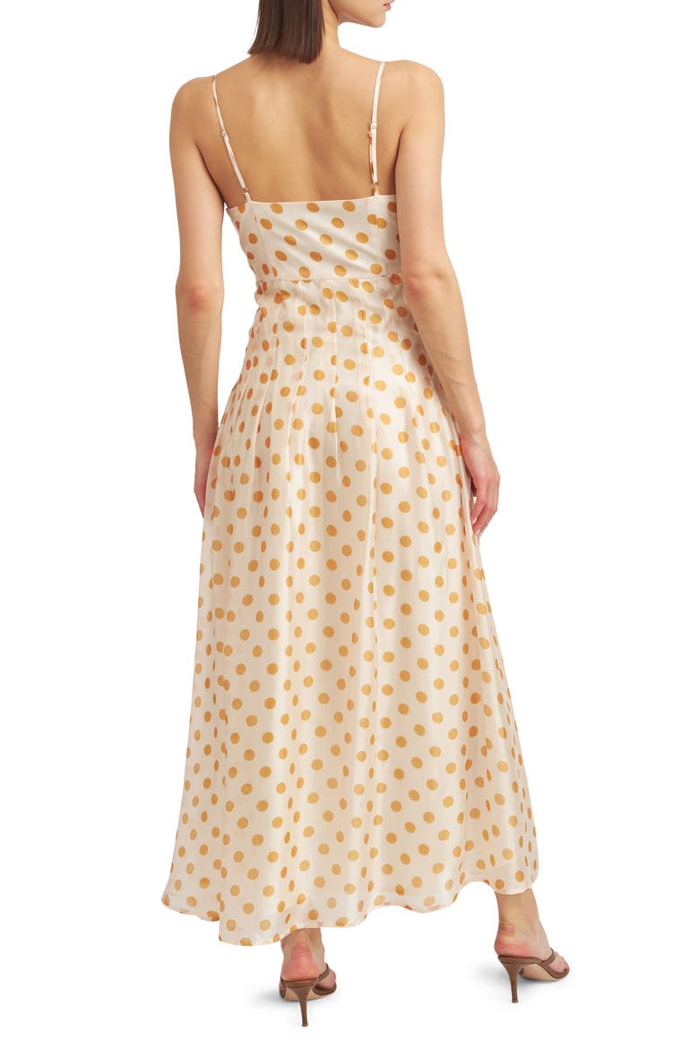Polka Dot A-Line Dress, Alternate, color, YELLOW