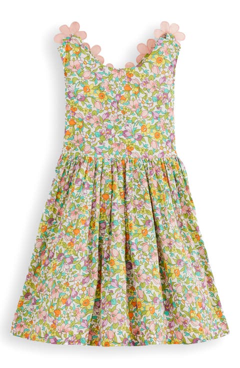 Kids' Floral Appliqué Strap Cotton Sundress (Toddler, Little Kid & Big Kid)