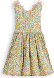 Mini Boden Kids' Floral Appliqué Strap Cotton Sundress