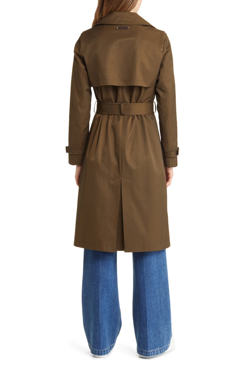 Sam Edelman Water Resistant Double Breasted Trench Coat, Alternate, color,