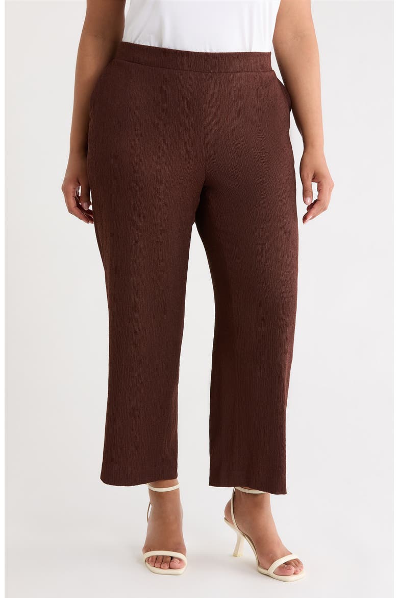 Knit Pull-On Wide Leg Pants, Main, color, DARK CHOCOLATE