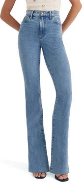 Favorite Daughter The Valentina Raw Hem Super High Waist Bootcut Jeans