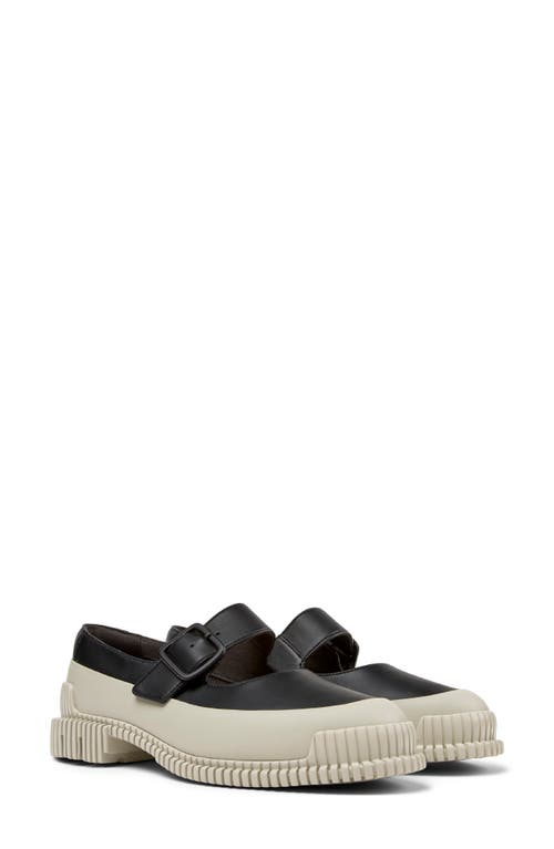 Camper Pix Buckled Leather Ballet Flats In Black