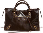 Balenciaga Medium Le City Genuine Calf Hair & Arena Leather Satchel