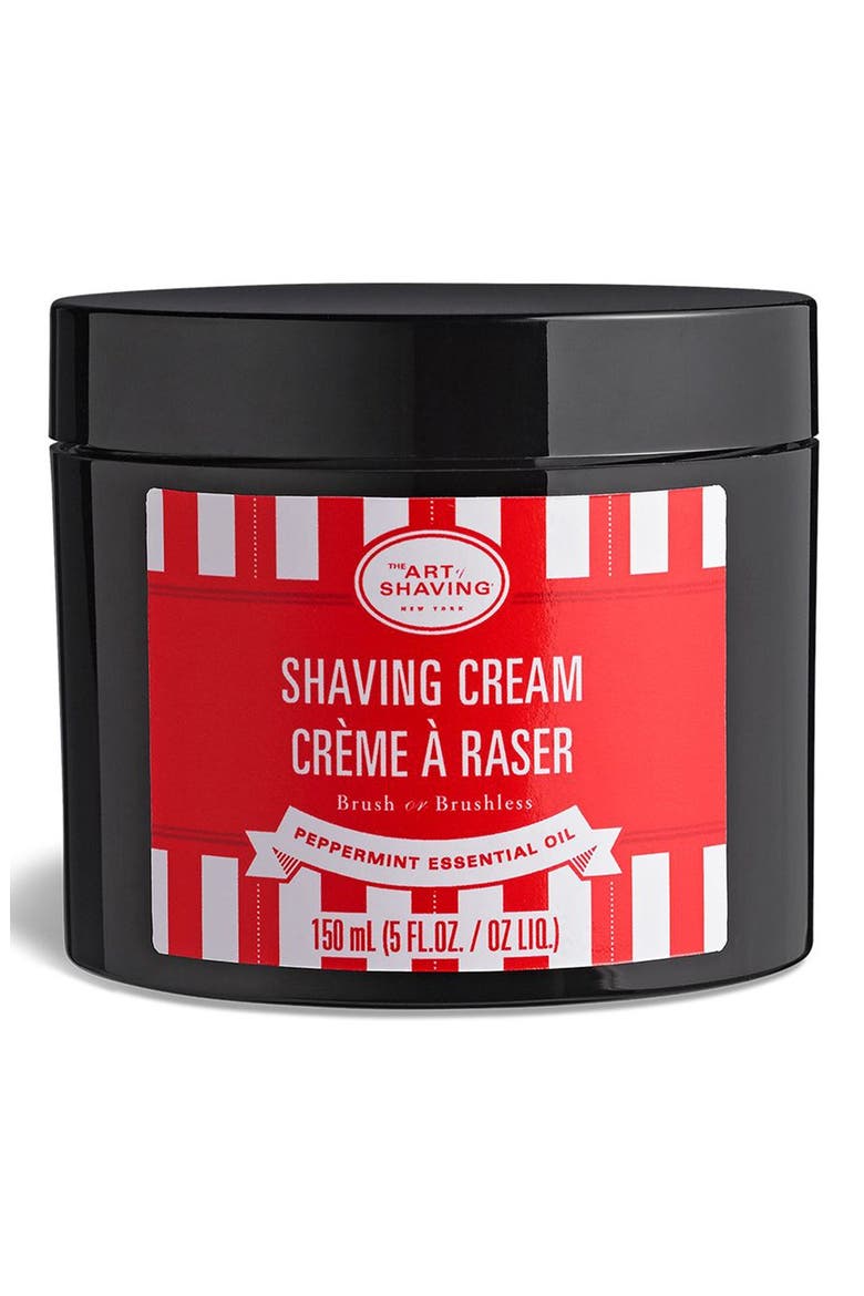 The Art of Shaving® 'Peppermint Essential Oil' Shaving Cream, Main, color, NO COLOR