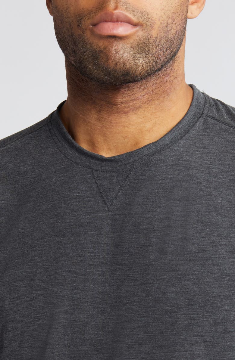 johnnie-O Course Performance T-Shirt, Alternate, color, Heather Black