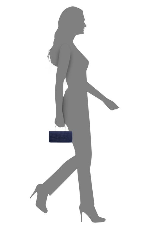 Nina Luca Top Handle Clutch In Blue