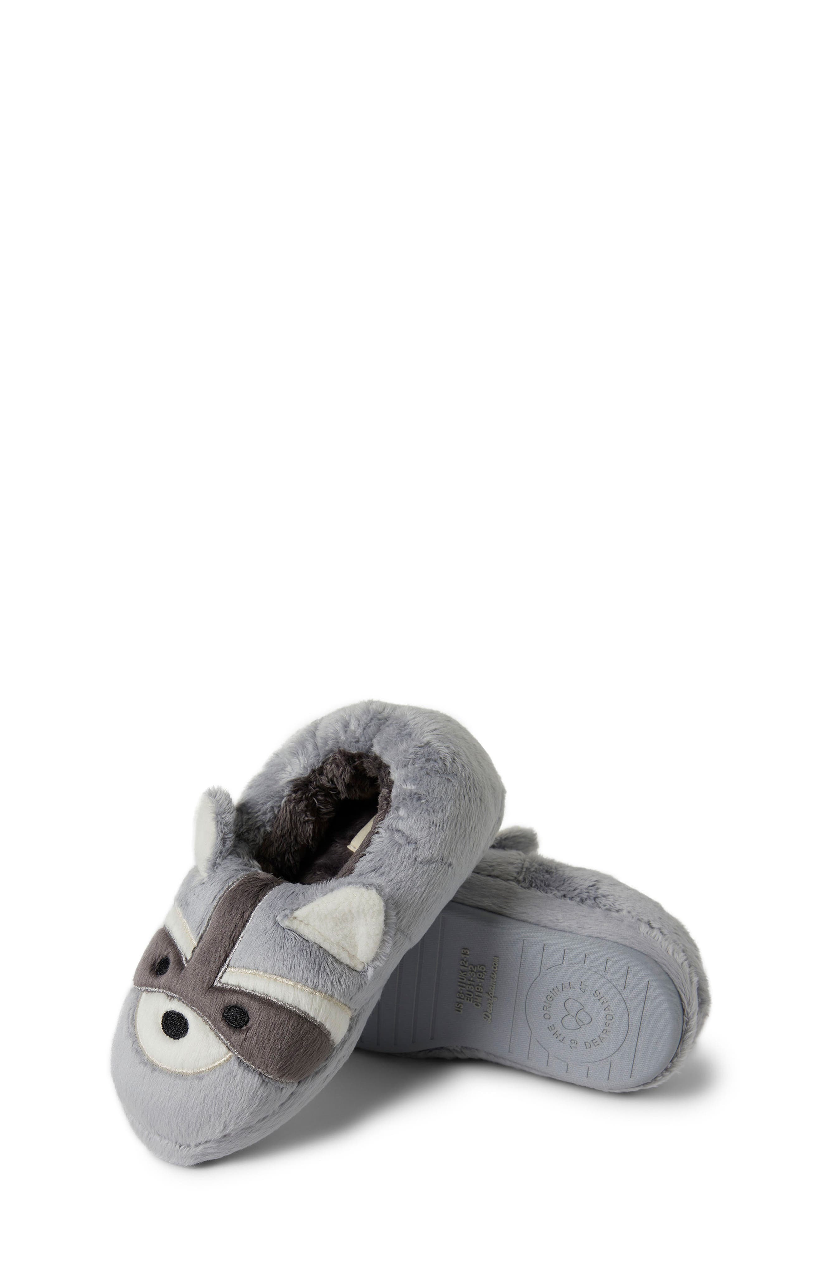 DEARFOAMS Kids' Emery Critter Faux Fur Slipper, Alternate, color, 