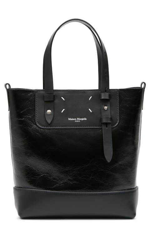 Mini Leather North/South Tote