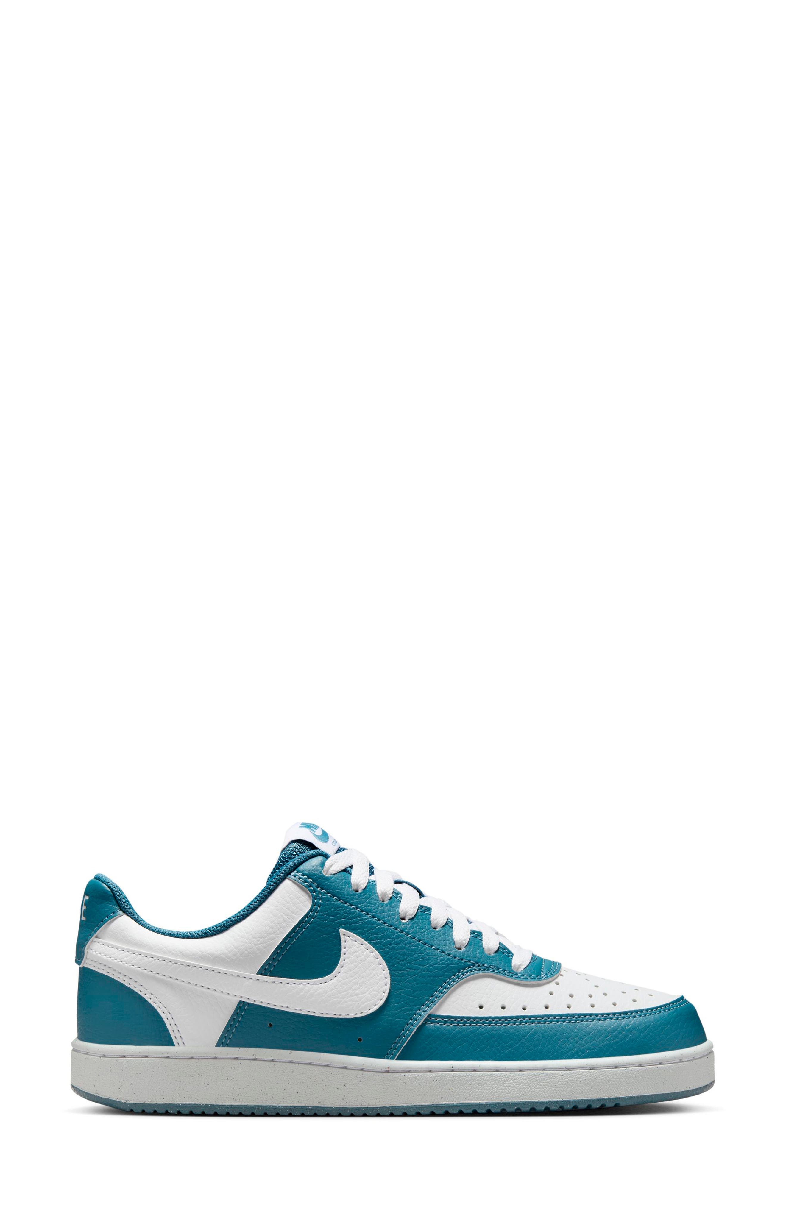 Nike Court Vision Low Sneaker, Alternate, color, White/ Smokey Blue