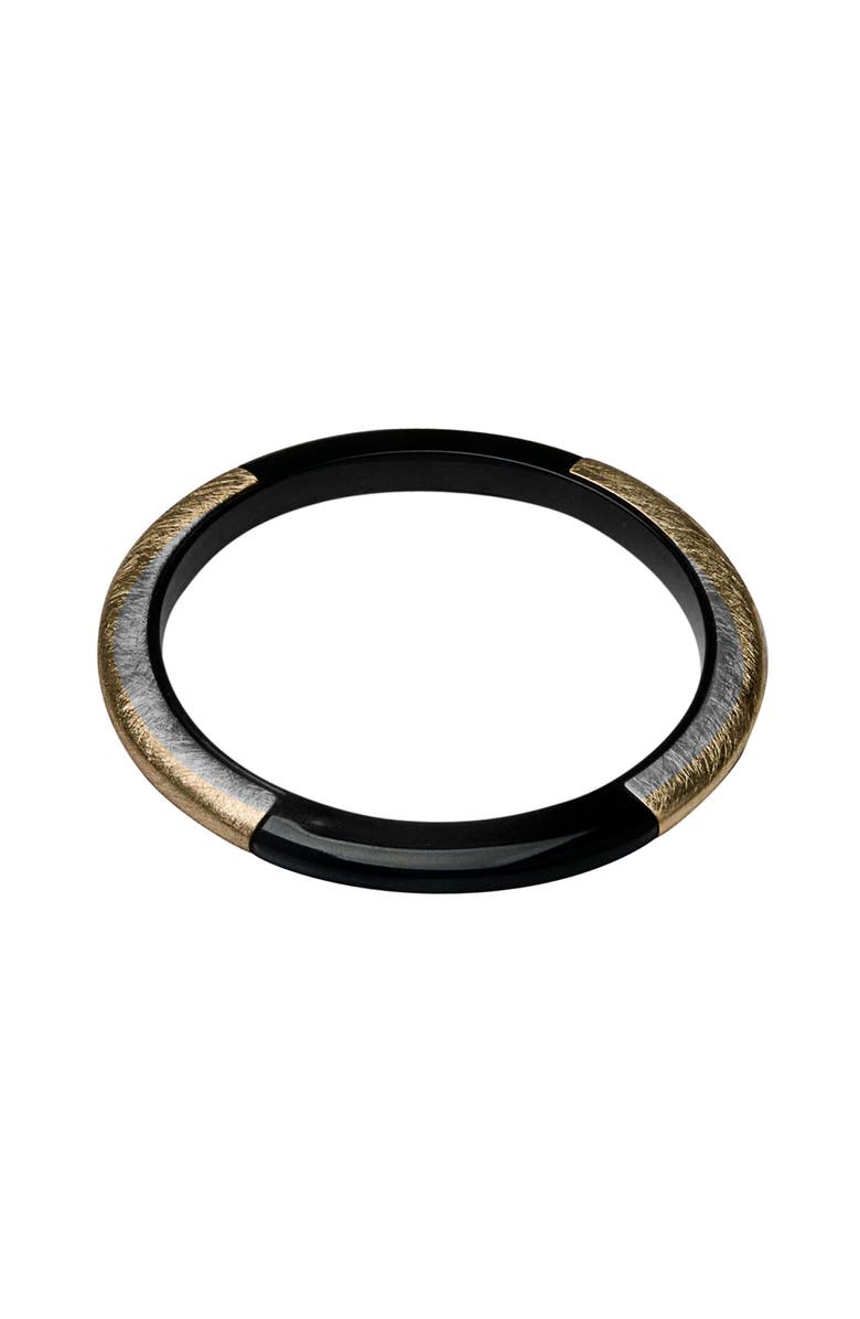OLIVIA WELLES Thin Enamel Bangle, Main, color, Gold / Black