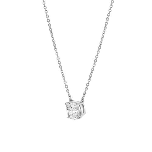 Luvmyjewelry Cushion Chic 14k Gold Lab Grown Diamond Necklace In Metallic