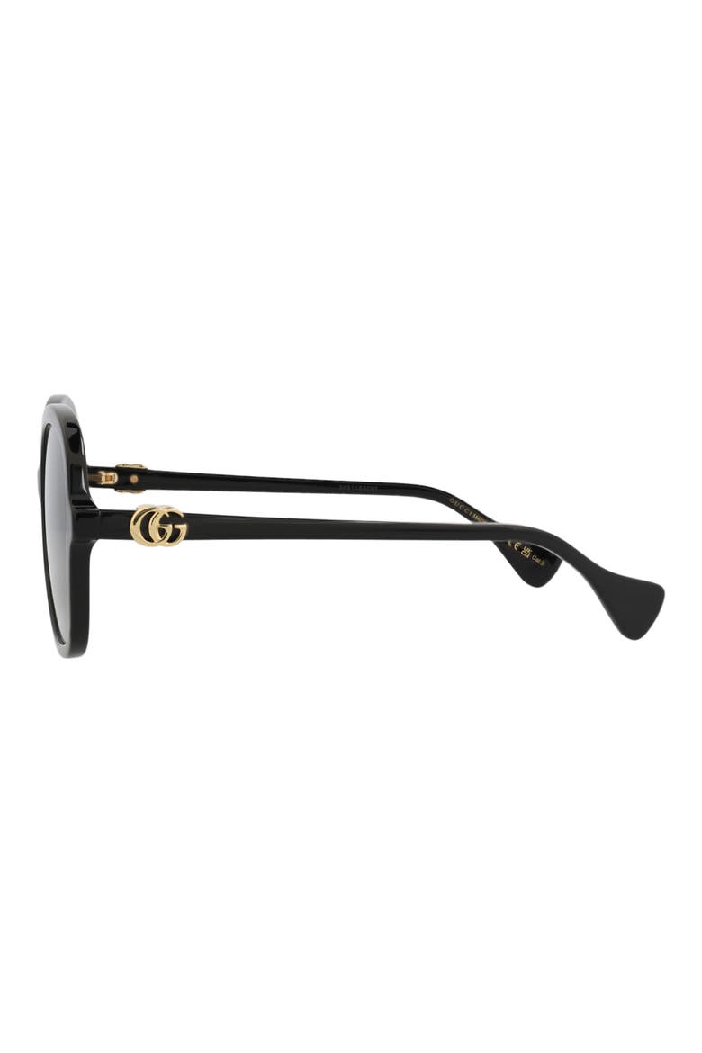 56mm Butterfly Sunglasses, Alternate, color, BLACK BLACK GREY