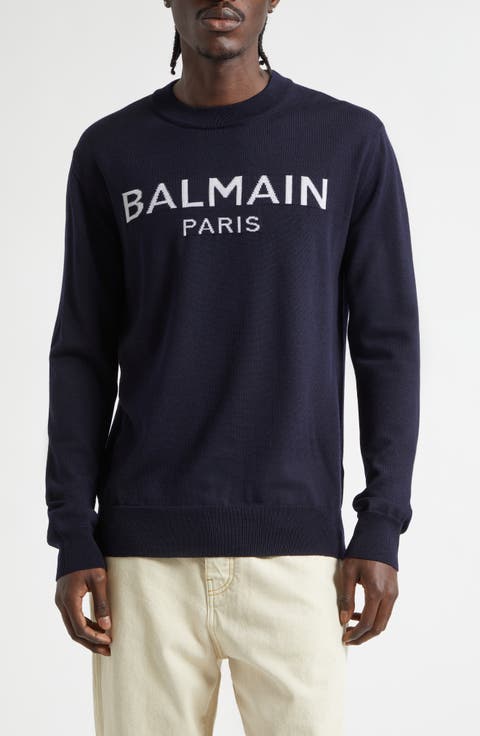 Paris Logo Jacquard Merino Wool Sweater