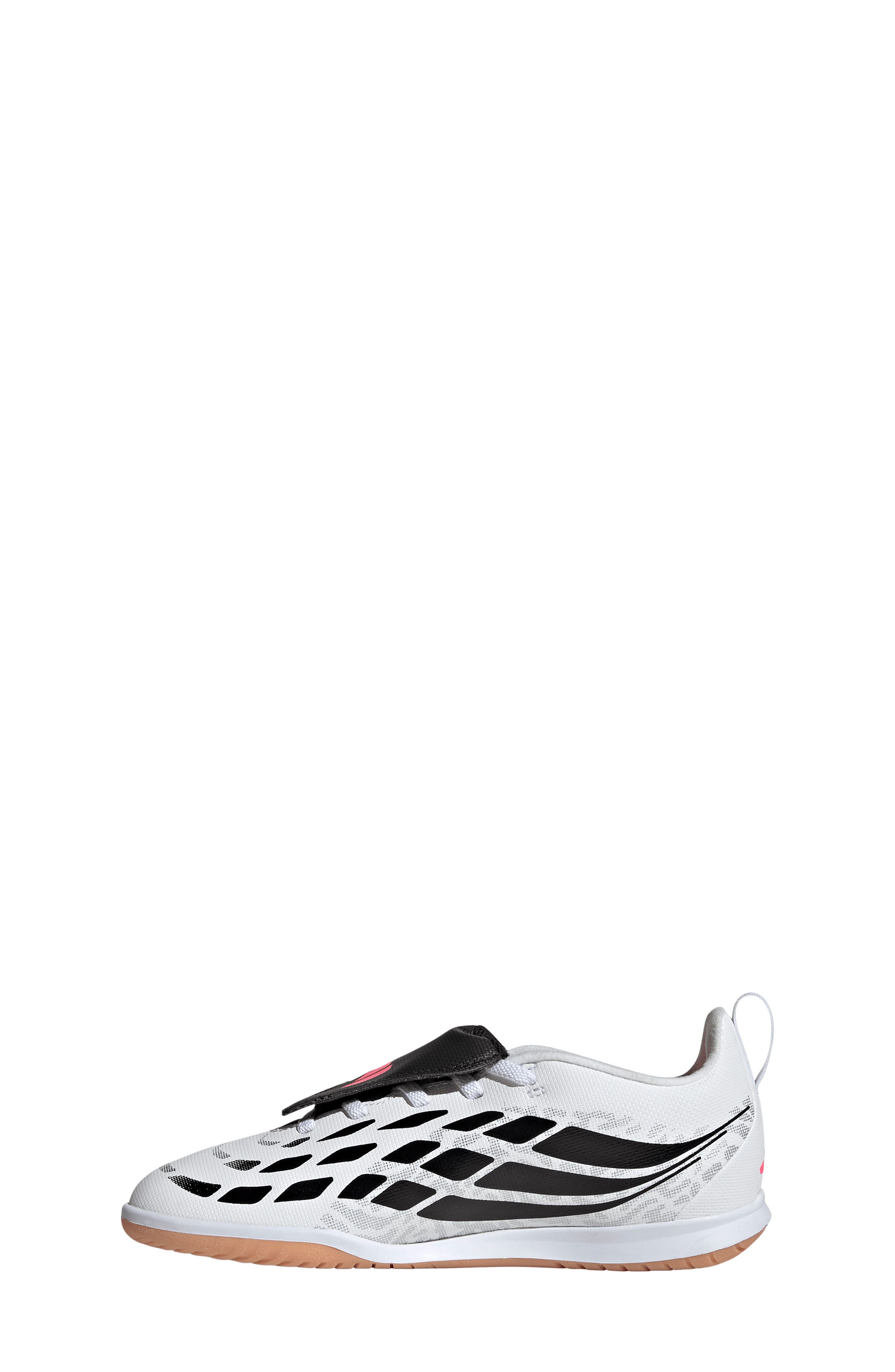 Kids' Predator Club Foldover Tongue Indoor Soccer Shoe, Alternate, color, WHITE/ TURBO/ BLACK 2