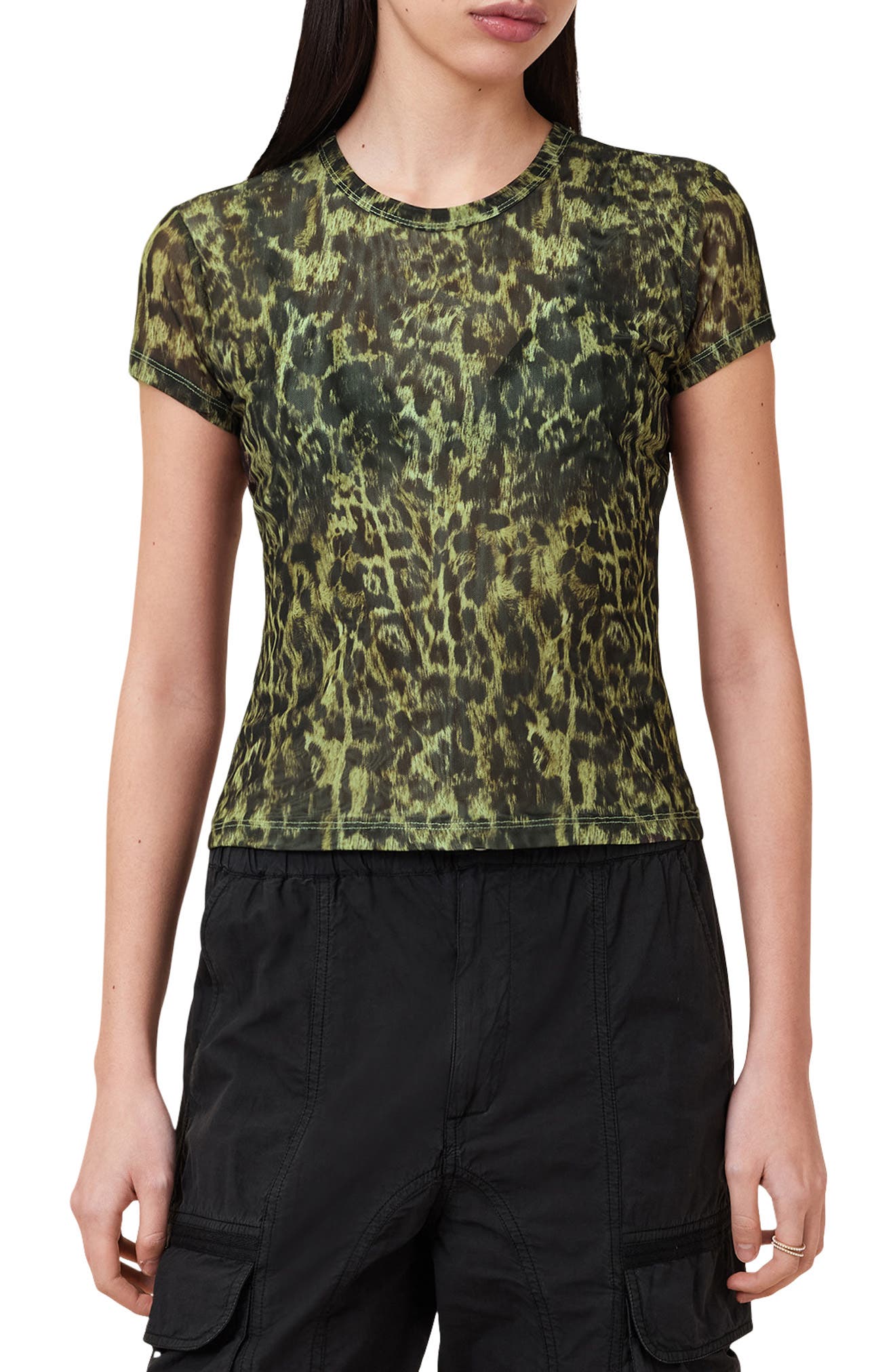 AllSaints Ellie Mesh T-Shirt